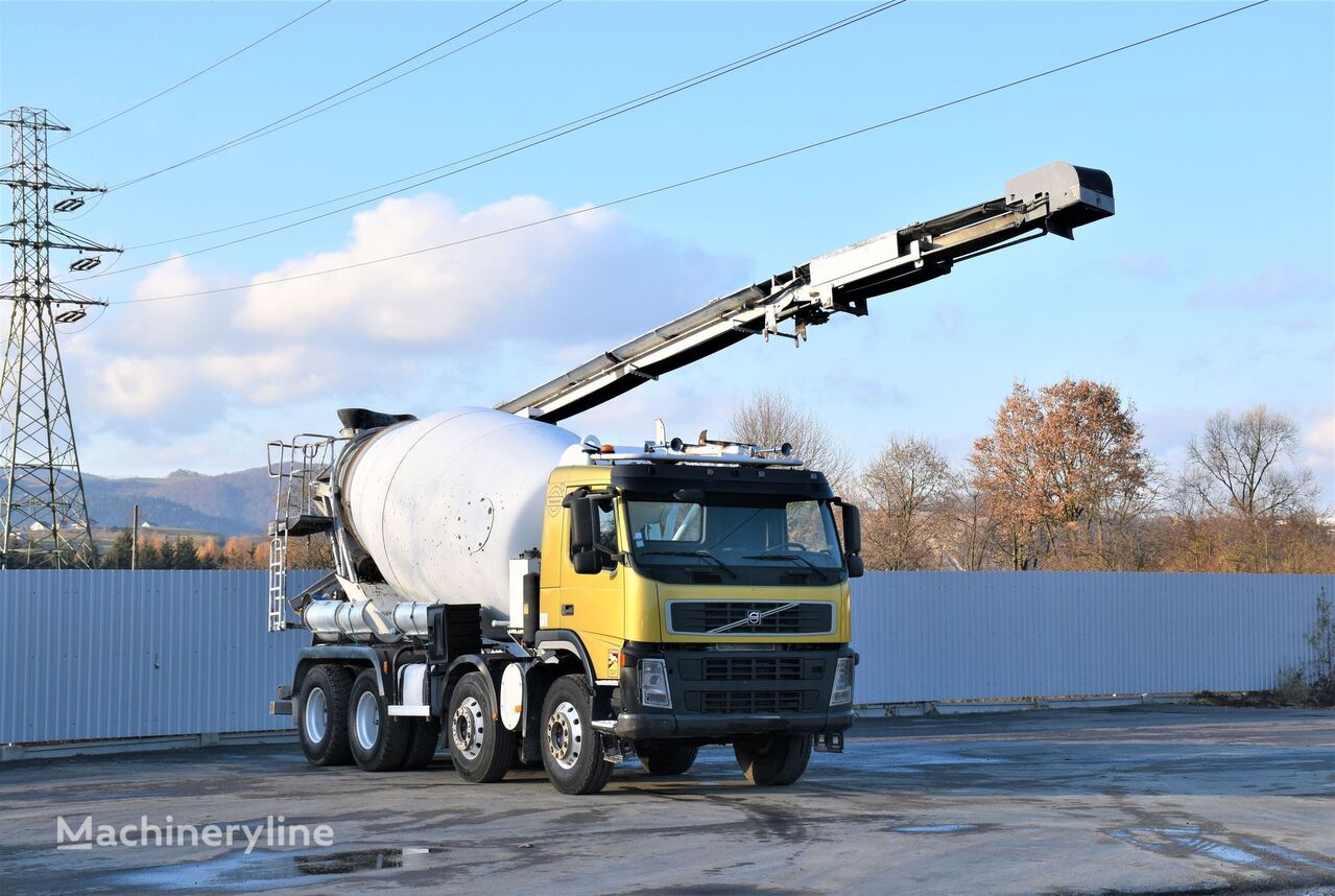 Volvo FM 380 *Teleskopierbares Betonförderband* 8x4 concrete mixer truck
