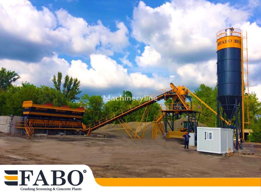 new FABO 75m3/h STATIONARY CONCRETE MIXING PLANT concrete plant