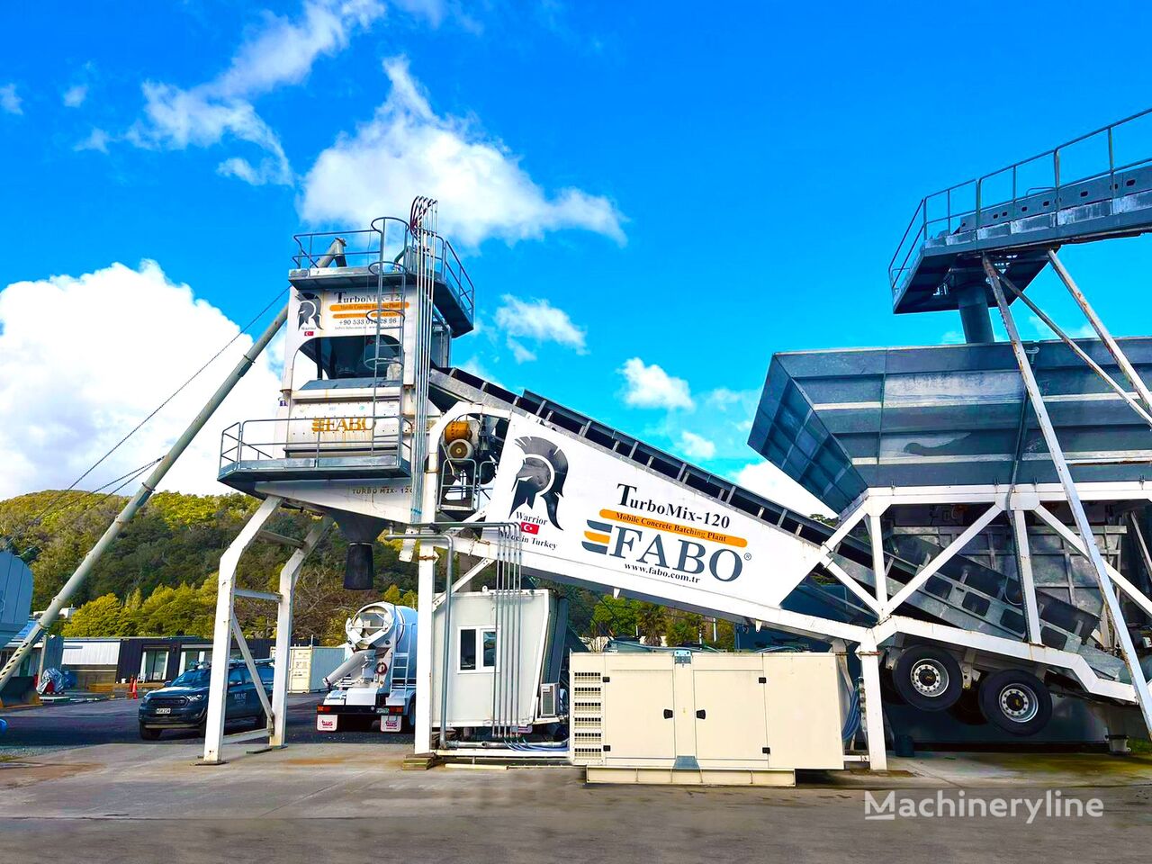 new FABO TURBOMIX-120 MOBILE CONCRETE PLANT