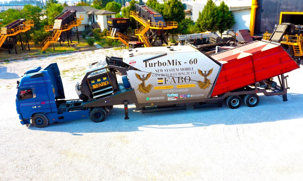 new FABO TURBOMIX-60 MOBILE CONCRETE MIXING PLANT concrete plant