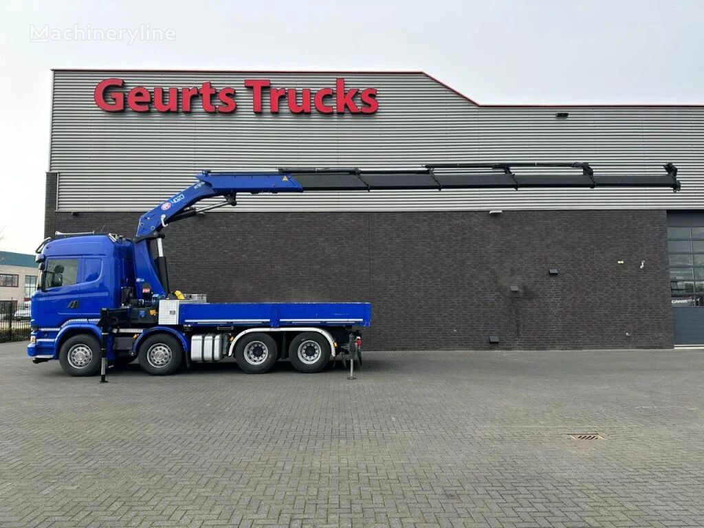 Scania R580 V8 8X4 TREKKER-BAKWAGEN COMBI + HMF 4020-K5 KRAAN/KRAN/CRAN mobile crane