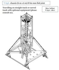 Potain Chassis V63A for rental tower crane