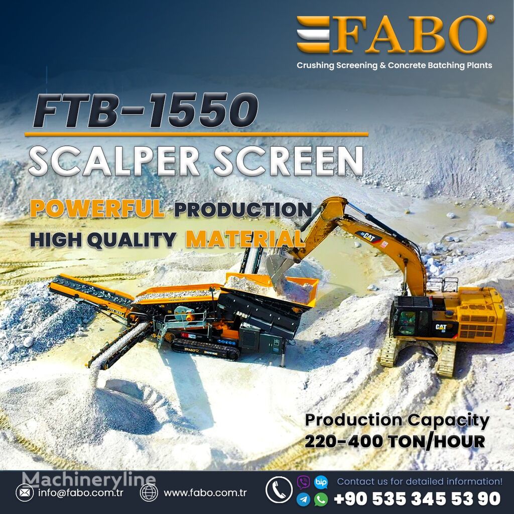new FABO FTB 15-50 MOBILNYY SKALPERNYY GROHOT mobile crushing plant