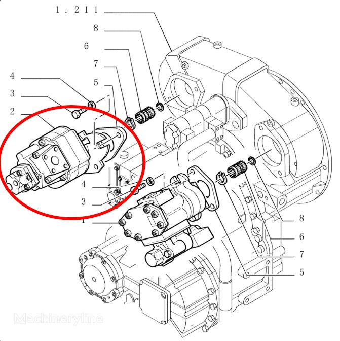 Fiat-Hitachi 76044273 hydraulic pump for Fiat-Hitachi W190 wheel loader