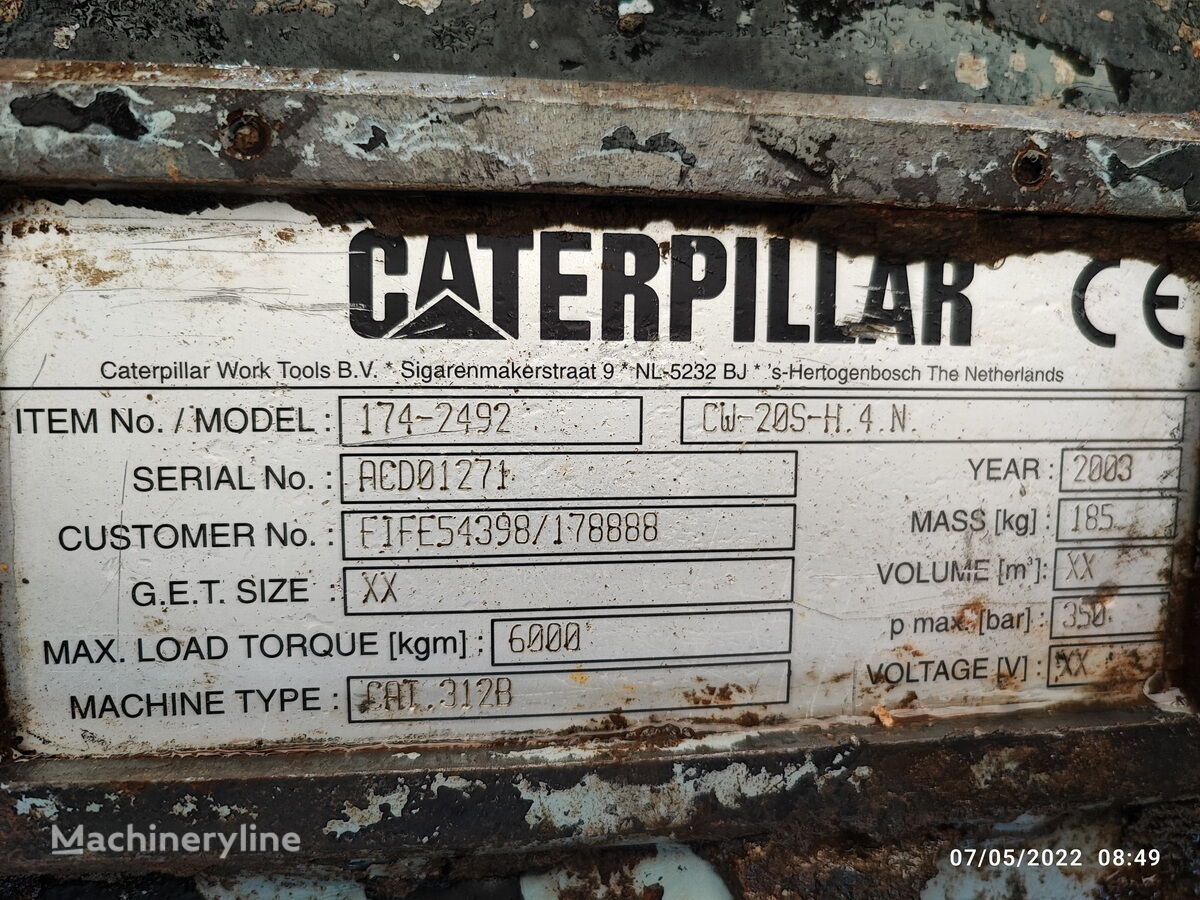 Caterpillar CW20S-H4N quick coupler for excavator